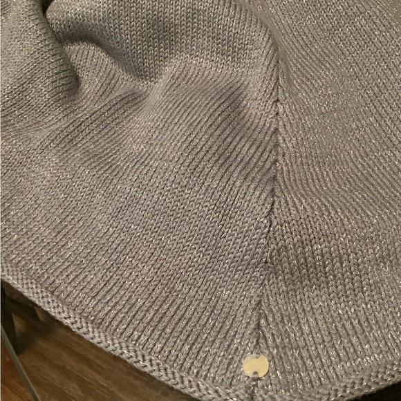 Pure Handknit s/m p/m women’s gray cowl neck 100% cotton pullover sweater - Picture 10 of 12